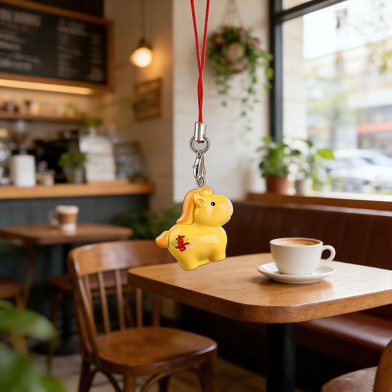 Cute Flocked 3D Resin Bear Keychain Sweet Creative Student Phone Chain Pendant Bag Accessory Phone Strap Gift