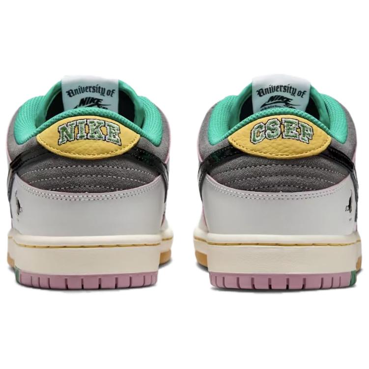 Sneakers Unisex da Uomo CSEF x Nike Dunk Low SB Bianco Verde Smeraldo Summit-White Nero Grigio Ferro HJ4132-100