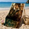 Custom Name Journey Through Middle-earth Personalized Microfiber Beach Towel, Quick-Dry, Ideal for Summer Travel, Beach Essential, Swimming