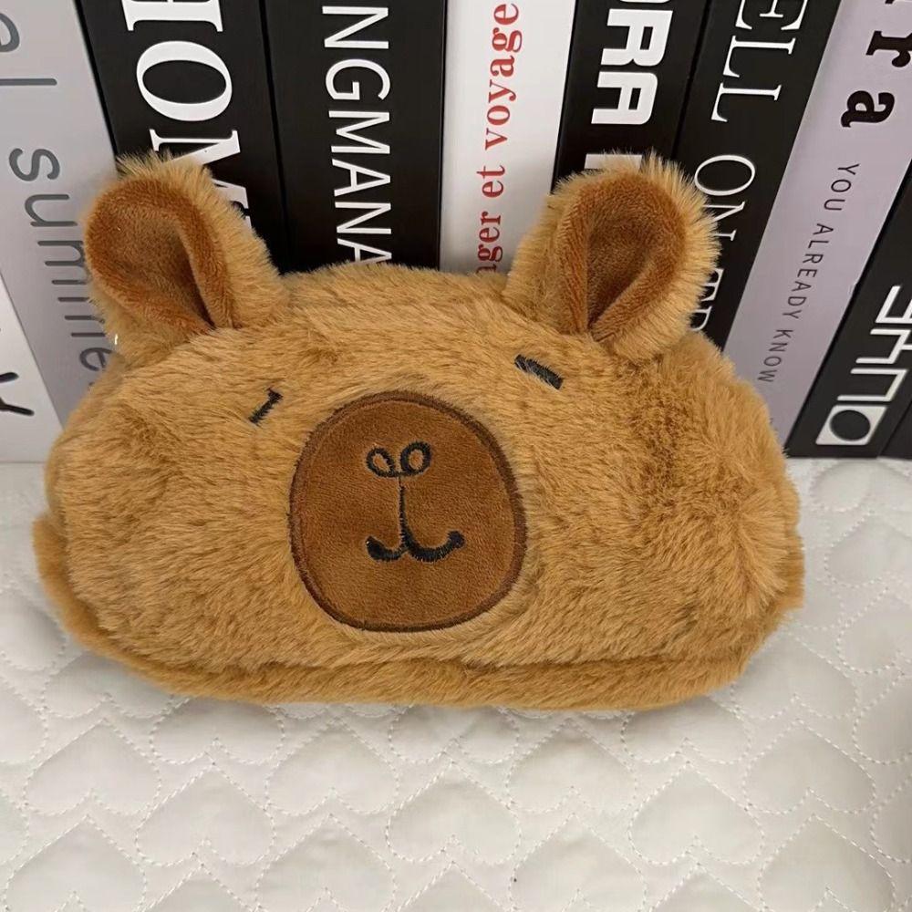 Stuffed Capybara Plush Pen Bag Capibara Capibara Plush Pencil Pouch Capybara Pen Pouch  Stationery