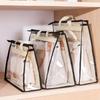 Guarda-roupa à prova de poeira e umidade, bolsa transparente para pendurar, organizador de sapatos, bolsa de mão