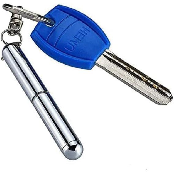 Silvery Retractable Mini Pen - Stainless Steel Keychain Pen, Ballpoint Pens, Gift for Birthday, Christmas