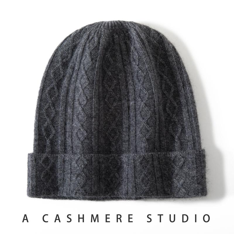 Cashmere Women's Hat for Winter Warm Soft Cashmere Beanies Bonnet Slouchy Street Skullies for Girl