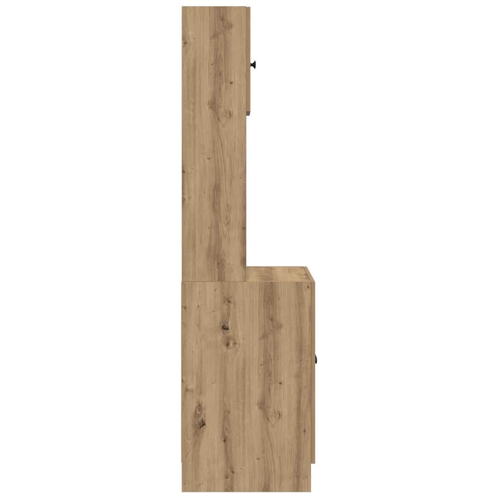 Kitchen Buffet with Shelf 2 Pcs Artisan Oak 60 X 50 X 180 Cm