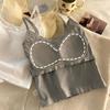 Camisole Vest Summer Cute Niche Design Sense Outer Wear Slimming Chest Pad Slim Sleeveless Metal Free Underwear