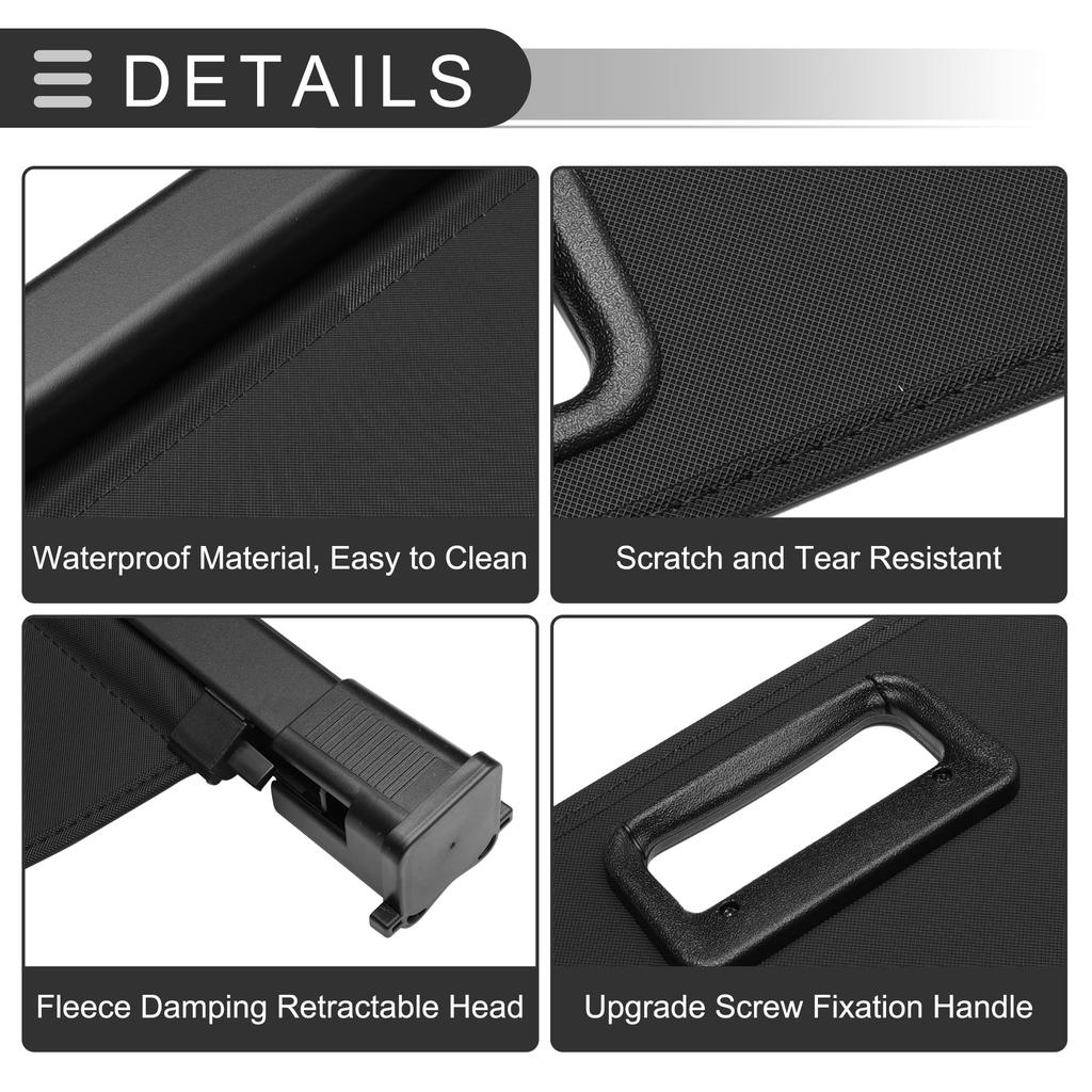 Motoforti Rear Trunk Parcel Shelf Storage Cover for Volvo Cargo Security Tonneau Privacy Gloss Black XC60, Shield, Shade, Cover, Protection, Canvas,