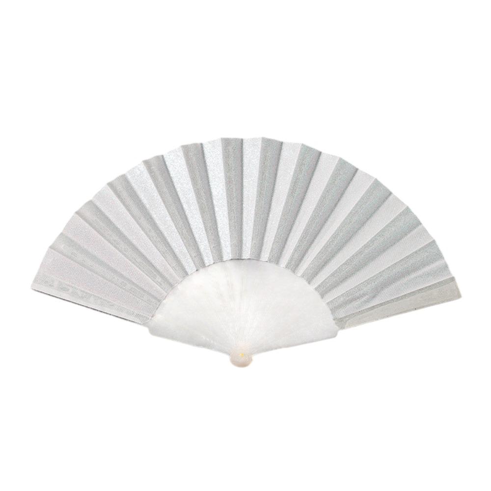 Foldable Portable Folding Fan Plastic Plain Fabric Hand Fan Chinese Elegant Silk Fan Handheld for Weddings Travel Party Dancing
