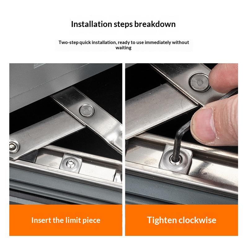 Stainless Steel Window Limiter Stopper Casement Wind Restrictor Lock Anti Collision Window Positioner For Home Apartment Safety
