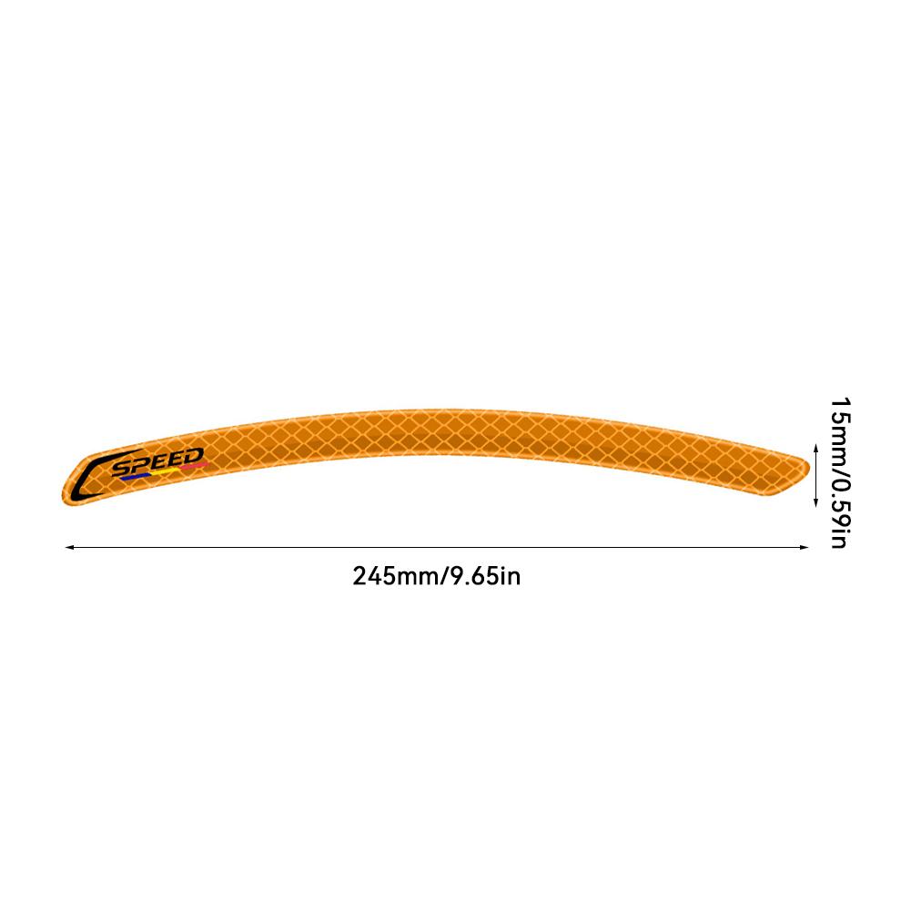 2Pcs Reflective Car Wheel Arches Safety Warning Sticker Mark Car Stickers Tape Reflective Strips Exterior Accessories