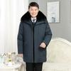 New Style Removable Down Jacket for Men, Medium and Long Daddy Style, Middle-aged and Elderly 405060-year-old Jacket