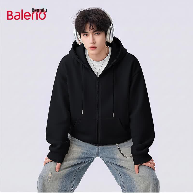 Baleno Men's Hooded Knitted Cardigan Jacket