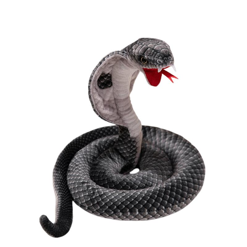 115/160cm Kawaii Schlangen Plüschtiere Kobra Realistisch Gefüllt Cartoon Kreatives Tier Weiche Baumwolle Kuschelpuppe Python Geburtstagsgeschenke 115cm