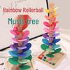 Toddler Wooden Falling Leaves Marble Run Game - Leaf Tower Ball Drop Educational Toy