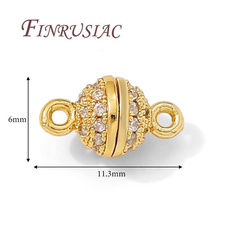 

18K Gold Plated Ball Magnetic Clasp For Bracelets,Magnet Clasps,Necklace Clasps Connectors DIY Jewelry Making Accessories 1 piece