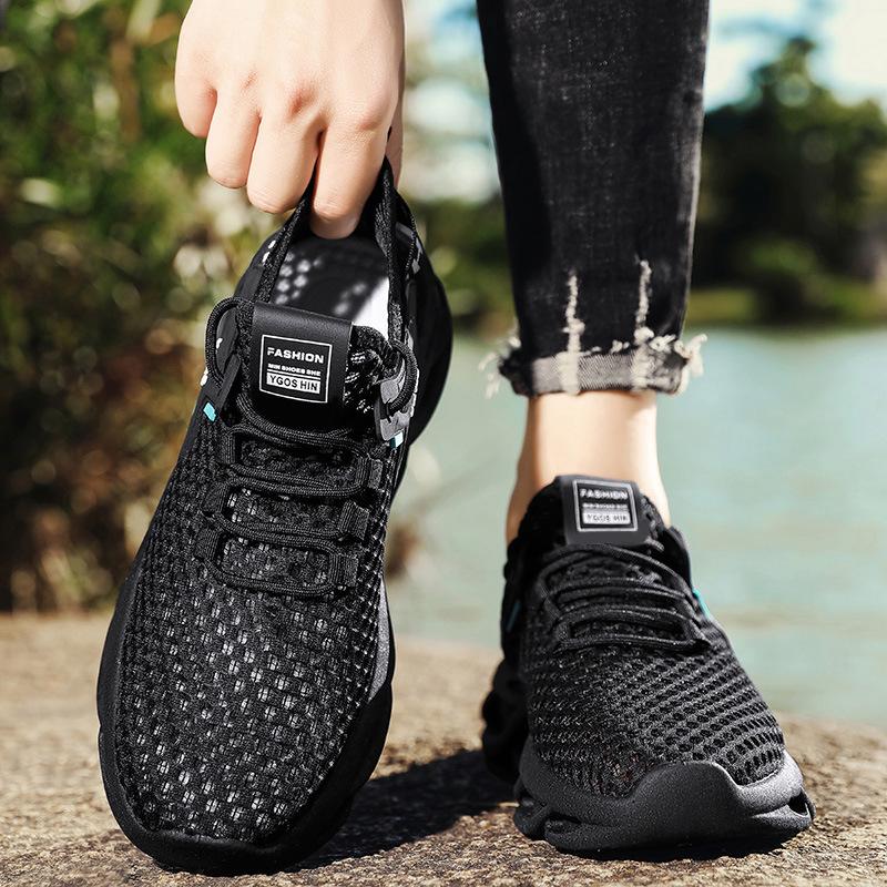 Men's shoes 2025 summer new mesh shoes breathable versatile casual shoes fashion wear-resistant non-slip sports platform tide shoes
