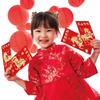 6Pcs Lucky Red Envelopes Chinese Style Gold Foil Design New Year Red Packets New Year Blessing 2026 Luck Money Bag