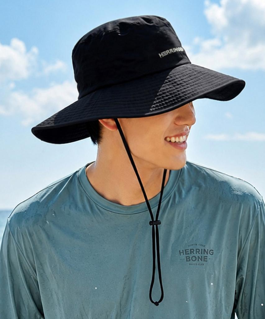 Helingbon Nylon Mesh Wide Bucket Hat / Yj103