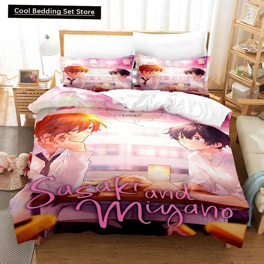 

Comforter 3D Print Anime Bed S Kawaii Sasaki To Miyano Bedding Set Single Twin Full Queen King Size Bed Set Aldult Kid Bedroom Comforter (quilt)-EU Single(135*200cm)3pcs