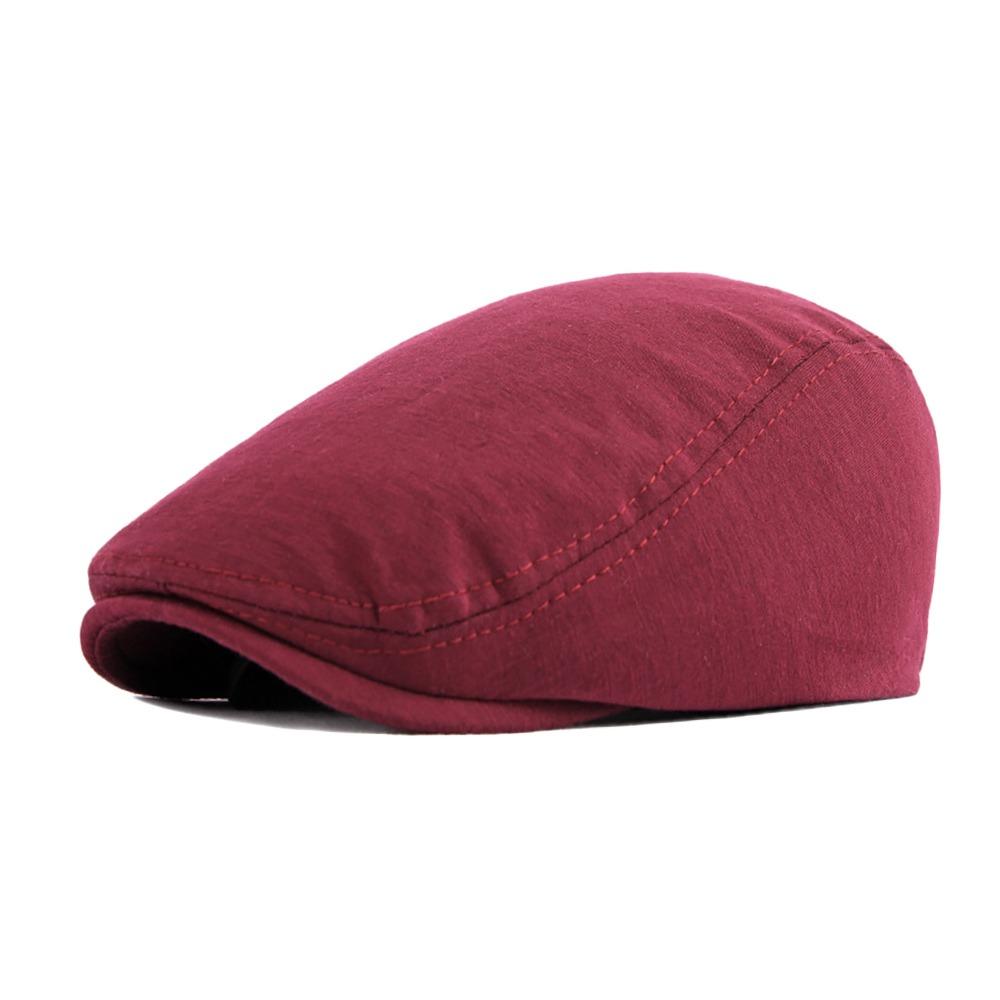 

Fashion Soft Beret Hat Casual Retro Painter Hat Solid Color British Style Leisure Visor Cap Men Women вино красного