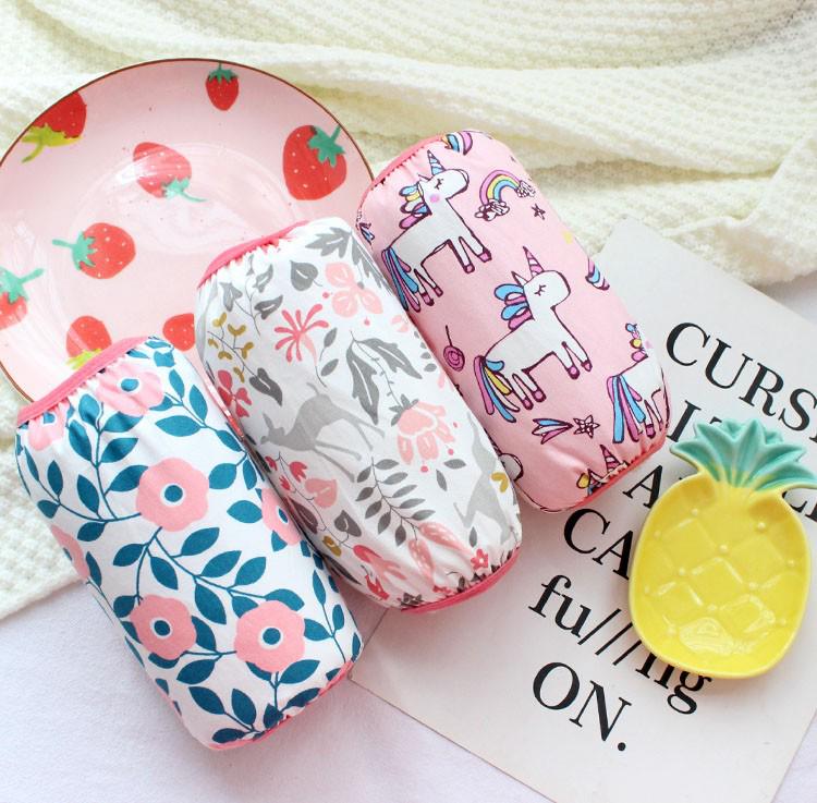 3 Pairs Baby Cotton Arm Sleeves - Stain-Resistant & Waterproof Cartoon Design for Autumn/Winter