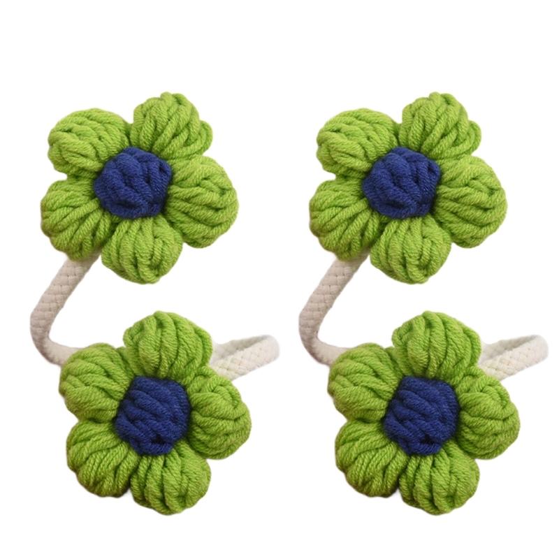 Curtain Tiebacks Decorative Curtain Holdbacks Retro Flower Curtain Buckles Clips Drapery Holdbacks Office Home Decors