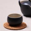 6Pcs/ Drink Coasters Set for Kungfu Tea Accessories Round Tableware Placemat Dish Mat Rattan Weave Cup Mat Pad