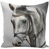Throw Pillow Case 45x45 Animal Print War White Horse Cushion Cover Sets for Chair Sofa Decorative Home Farmhouse Decor