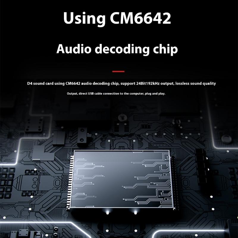 Audios Decoders External Sound Card For HiFi Music Volumes Control Knob USB Plugs and Play Desktop Notebook Compatibility