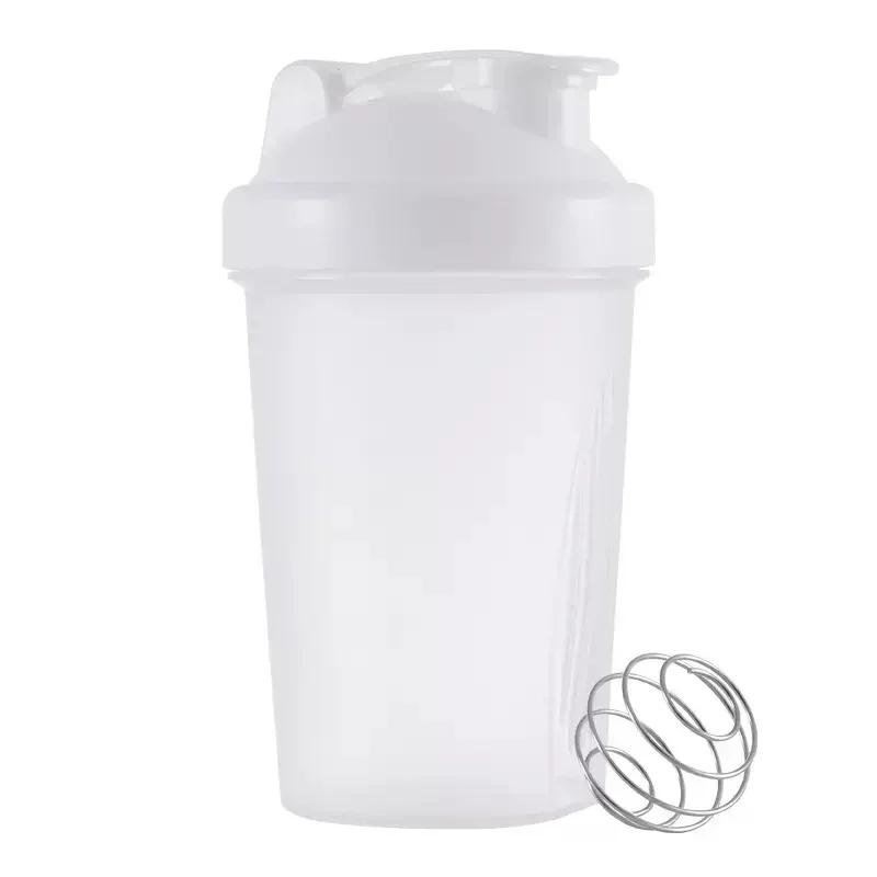 Sport Shaker Bottle 400ML Whey Protein Powder Mixing Bottle Sport Fitness Gym Shaker Outdoor Portable Plastic Drink Bottle