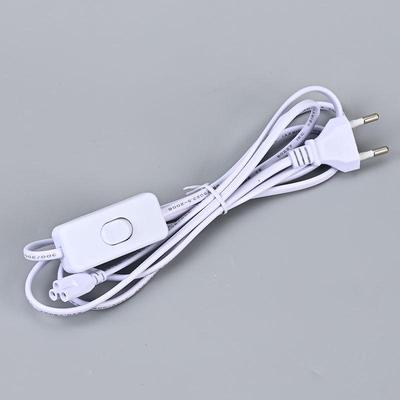 European T5/T8 Flat Plug Power Cord with Two-Pin C5 Connector and 303/304 Switch