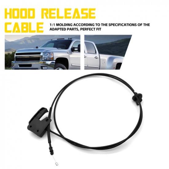 Hood Latch Release Cable W/ Handle For Cadillac Escalade Chevrolet GMC 2007-14 K