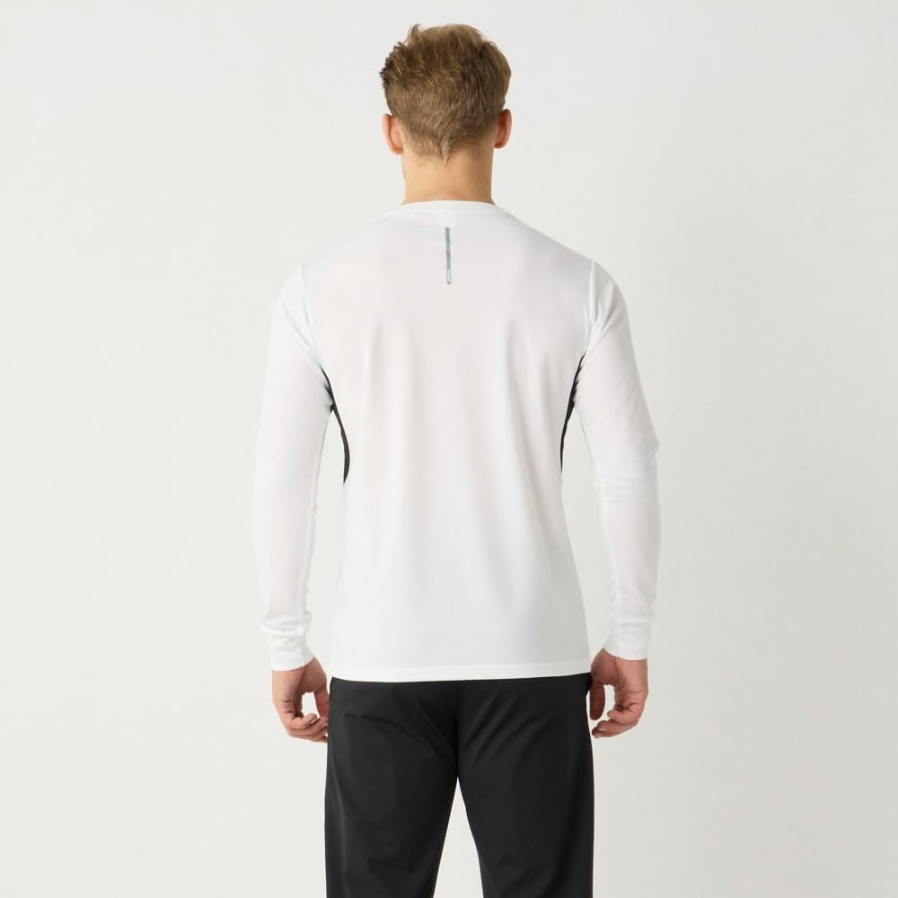 Training Wear Long Sleeve M Quick-Dry T-Shirt, Moisture-Wicking, Quick-Drying, K2JACM93, White,