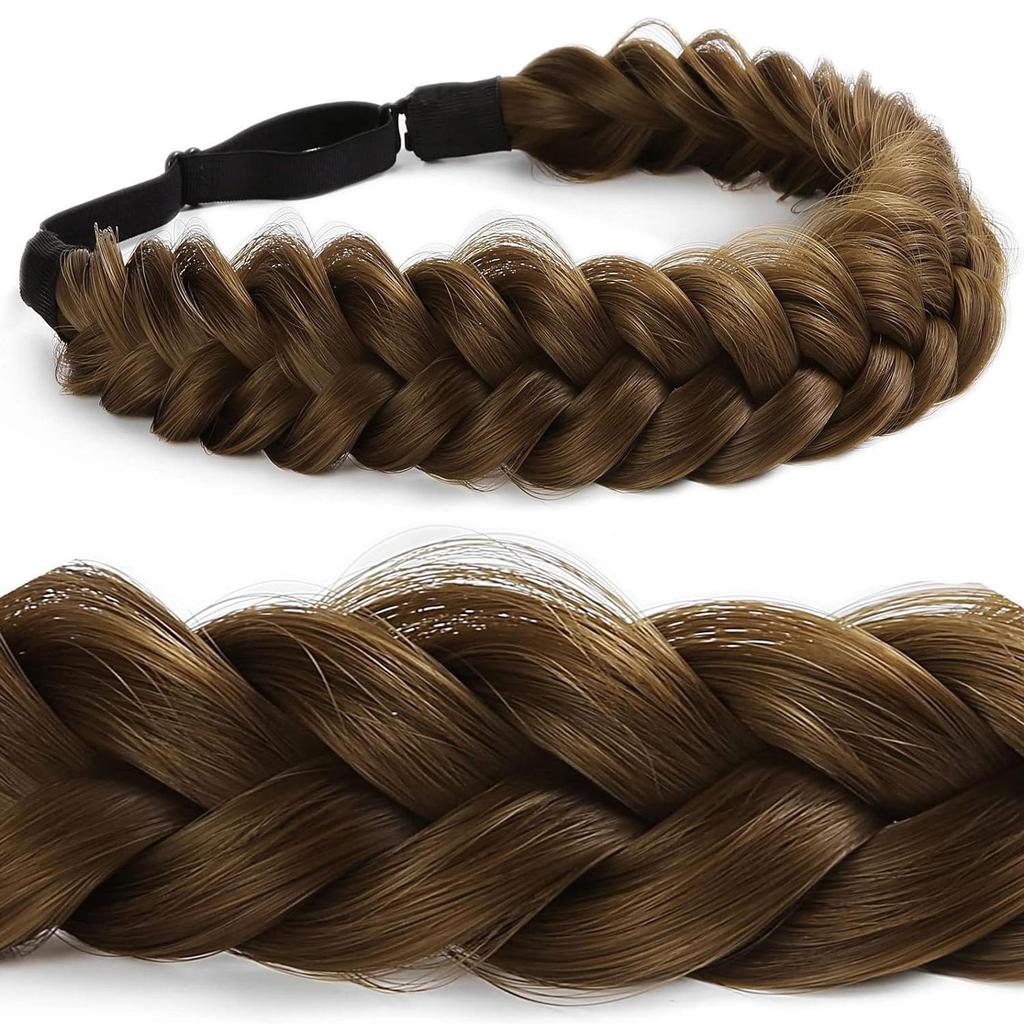 Braided Headbands for Women Synthetic Hair Plaited Braids Elastic Stretch Hairpiece Hair Band Beauty Accessory