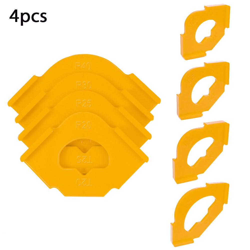 4PCS Half Fillet Positioner Rounded Corners Radius Jig Router Bit Template Tool For Woodworking Locator Corner Template