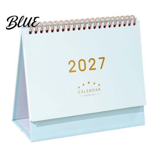 Planlama için Masa Takvimi 2027 Takvimi Ayaklı Çevirmeli Masaüstü Minimalist Altın Folyo Kapak Kırtasiye Günlük Görevler Aylık Planlayıcı Kalın Kağıt