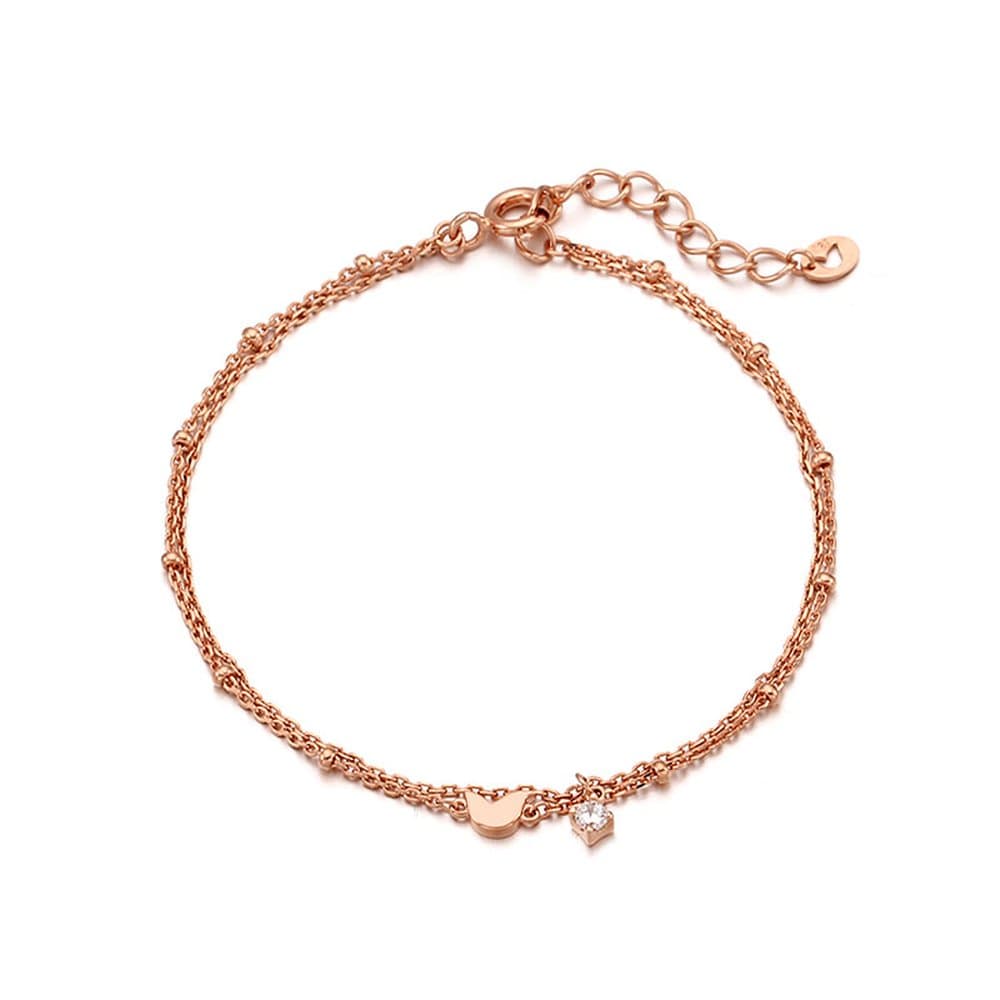 Twinkle Dew Silver Pink Bracelet Tbssvp11650M