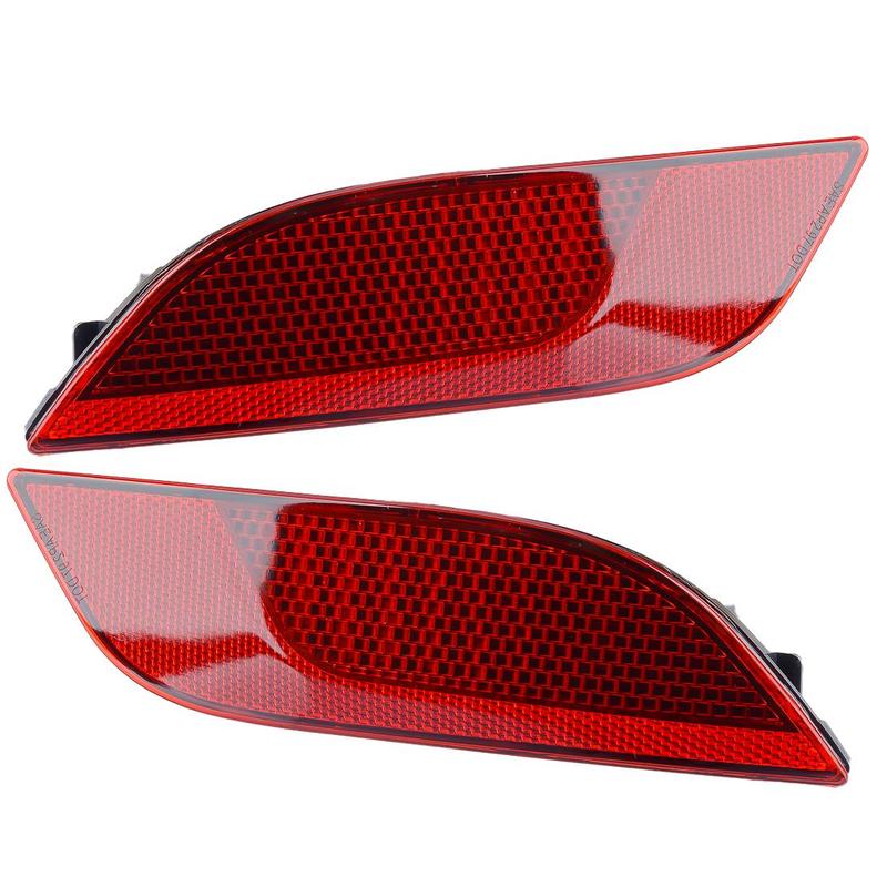 1 Pair Rear Left & Right Side Bumper Reflector Marker Light Lamp Red Lens 55112678AA 55112679AA Fit for Jeep Compass 2017-