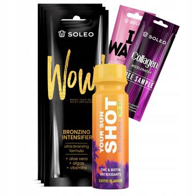 Soleo Wow! 3x15ml Ultra Bronzer for Tanning + Freebies