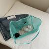 New Transparent Mesh Satchel Bag Women's Tide Ins Style Toy Seaside Tote Beach Bag Large Capacity Mesh Shoulder