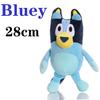 Hot 17-28Cm Bluey Dog Bingo Family Plush Toy Cartoon Dog Soft Stuffed Animals Keychain Dolls Birthday Gifts Family Blue-Y Bingo