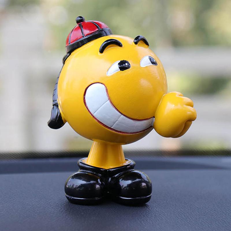Car Interior Decoration Personality Shaking Head Doll Expression Chartered Car Center Console Car Decoration High-end Man