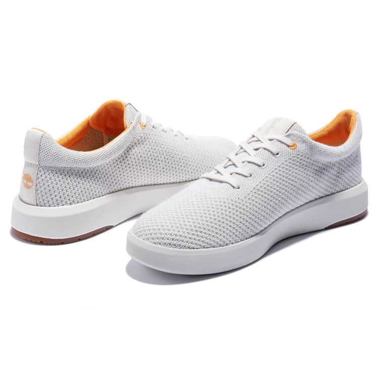 Timberland Men's Truecloud EK+ Oxford White Knit Sneaker A2DG7