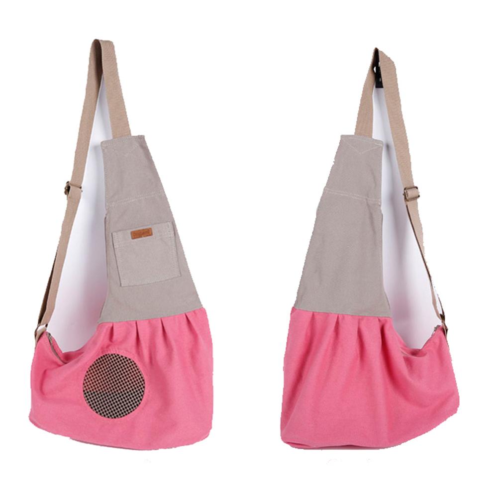 Mode Bärbar Canvas Enkel Axelväska för Små Husdjur Katt Hund Utomhusbruk