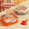 Transparent Multi-Compartment Snack and Fruit Tray