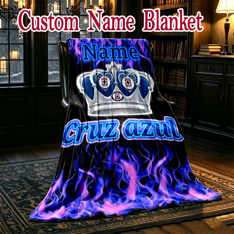 [Cruz Azul Fútbol Club (9) Blanket] Creative Blanket for Women Men Family Friend on Birthday Mothers Fathers Day Valentines Day