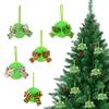 Easy Installation Christmas Decor Novice-friendly Christmas Tree Decor Festive Green Furry Christmas Ball Ornaments for Holiday