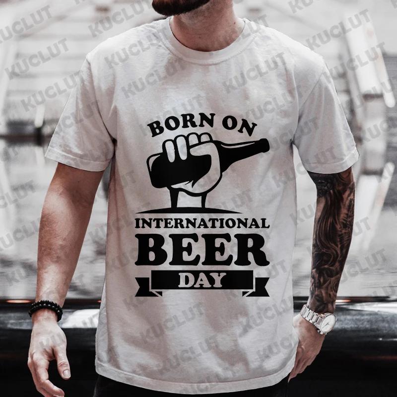 Men's T-shirts Beer DAY Graphic T Shirts Friends Bachelor Party Tops Drinking Team Tees Matching Outfit Streetwear Y2k Clothes