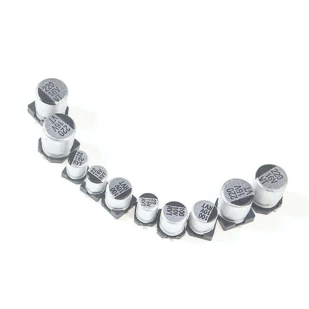 130PCS Aluminum Electrolytic Capacitor 1UF-220UF Electronic Capacitor Set 13 Values Capacitors Assortment Kit