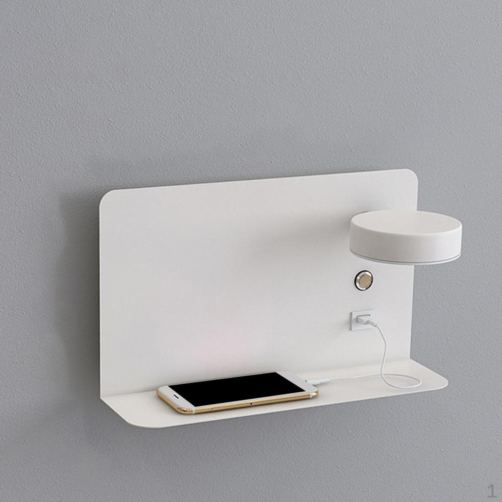 Bedside Wall Lamps for Bedroom with USB Port and Tray, Modern Reading Lights Hotel, Living