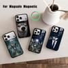 Alpha Sigma Wolf Cool Phone Case For iPhone17,16,15,14,13,12,11 Plus,For Magnetic Wireless Charge Cover